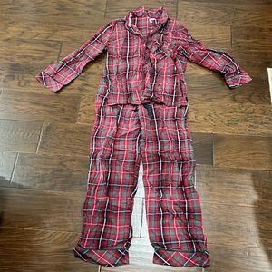 Victoria's Secret Pajama Set Holiday Flannel Plaid Christmas Festive Warm Cozy